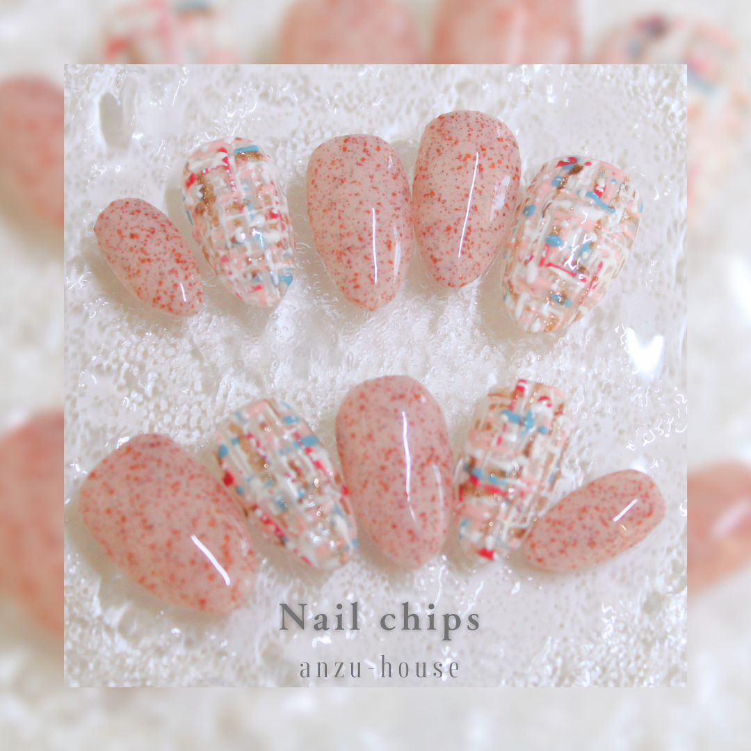 ツイードチェックネイル